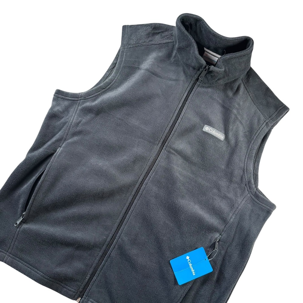 NWT Columbia Fleece Vest Mens XL Grey Steely Full Zip Steens Gorpcore Mountain